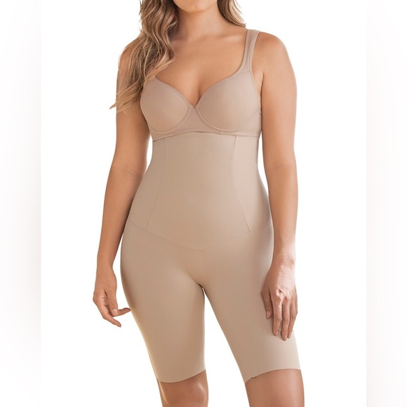 Leonisa Other - Leonisa Women's Extra High Waisted Firm Shaper Shorts Beige Shapewear Bodysuit